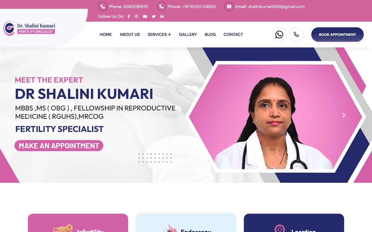 Dr. Shalini Kumari website